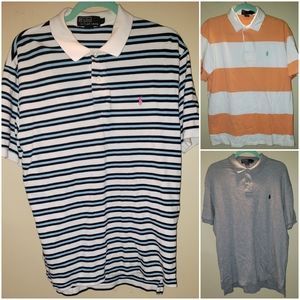 3 Men's Vintage Blue Label Polo By Ralph Lauren Classics